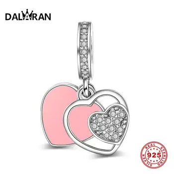 DALARAN DIY Charm Bracelets Necklaces Pink Hearts Charms Real 925 Sterling Silver Beads For Women Jewelry Making Girlfriend Gift 
DALARAN DIY Charm Bracelets Necklaces Pink Hearts Charms Real 925 Sterling Silver Beads For Women Jewelry Making Girlfriend Gift