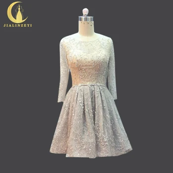 JIALINZEYI Sexy Fashion Sliver Long SLeeves Beads Lace With Beads Belt Knee Length Sexy Party dresses Prom Dresses
JIALINZEYI Sexy Fashion Sliver Long SLeeves Beads Lace With Beads Belt Knee Length Sexy Party dresses Prom Dresses