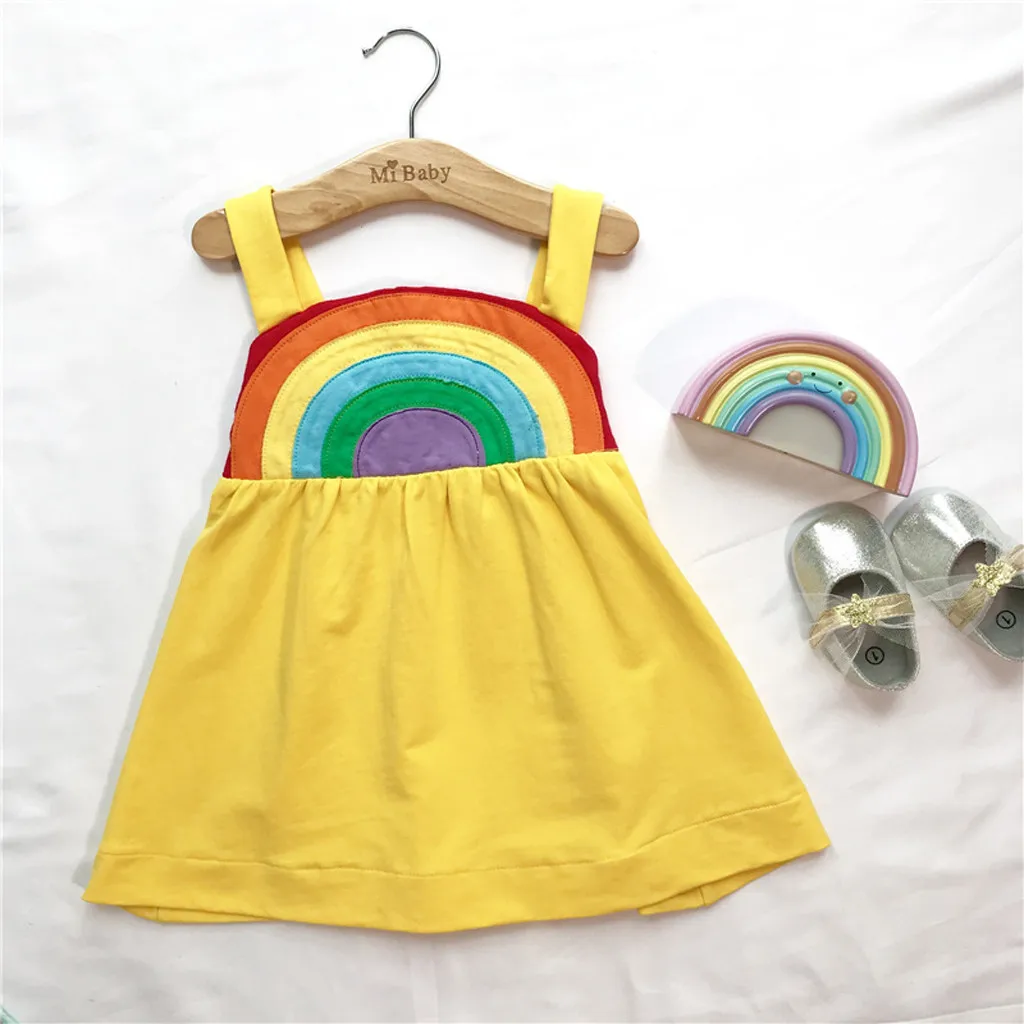 2019 Toddler Kid children Baby Girls vestido Dresses clothes Rainbow Princess Strap Casual Dress Sundress Summer girl costume
2019 Toddler Kid children Baby Girls vestido Dresses clothes Rainbow Princess Strap Casual Dress Sundress Summer girl costume