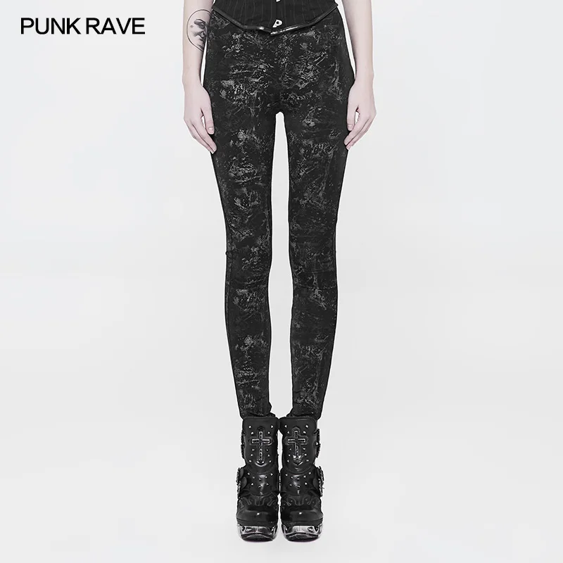 PUNK RAVE Steampunk Rock Casual Novelty Women Sexy Leggings Gothic Printing Elastic Knitted Skinny Pants Slim Fit Pencil Pants
PUNK RAVE Steampunk Rock Casual Novelty Women Sexy Leggings Gothic Printing Elastic Knitted Skinny Pants Slim Fit Pencil Pants