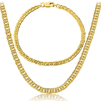 Men's Jewelry Set N925 Sterling Silver color Yellow Bracelet High Quality Necklace Classic Glamour Jewelry Gift Ms.
Men's Jewelry Set N925 Sterling Silver color Yellow Bracelet High Quality Necklace Classic Glamour Jewelry Gift Ms.
