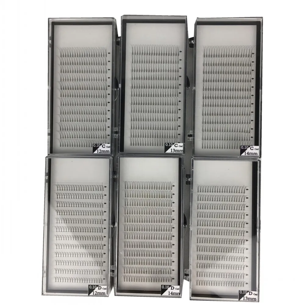 Description Picture 5 of itemME.LASH 10pcs  0.07/0.10 C/D 8-15mm Premade Volume Fans 3D Semi Permanent Eyelash Extensions Mink Eye Lashes W Cluster Soft
