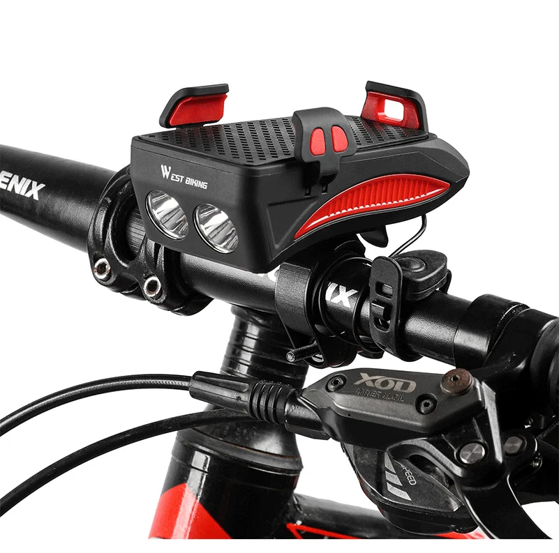 Discount WEST BIKING Bike Light Flashlight Phone Holder Bicycle Highlight 2000/4000mAh Power Bank MTB Bike Horn USB Charge Cycling Light 12 Discount WEST BIKING Bike Light Flashlight Phone Holder Bicycle Highlight 2000/4000mAh Power Bank MTB Bike Horn USB Charge Cycling Light 12