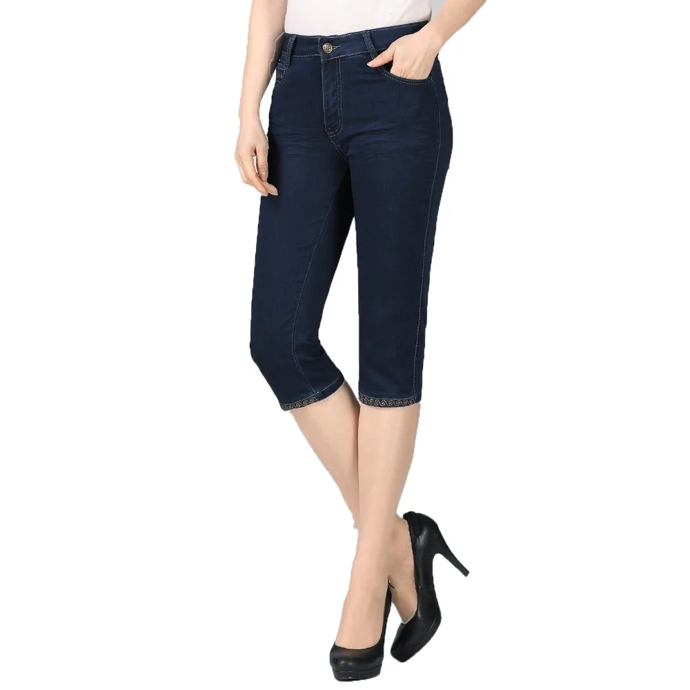 Woman Dark Blue Cropped Jeans Pant Summer Casual Denim Trousers Women Plus Size Crop Pants Zipper Fly Design Denim Pantalones
Woman Dark Blue Cropped Jeans Pant Summer Casual Denim Trousers Women Plus Size Crop Pants Zipper Fly Design Denim Pantalones