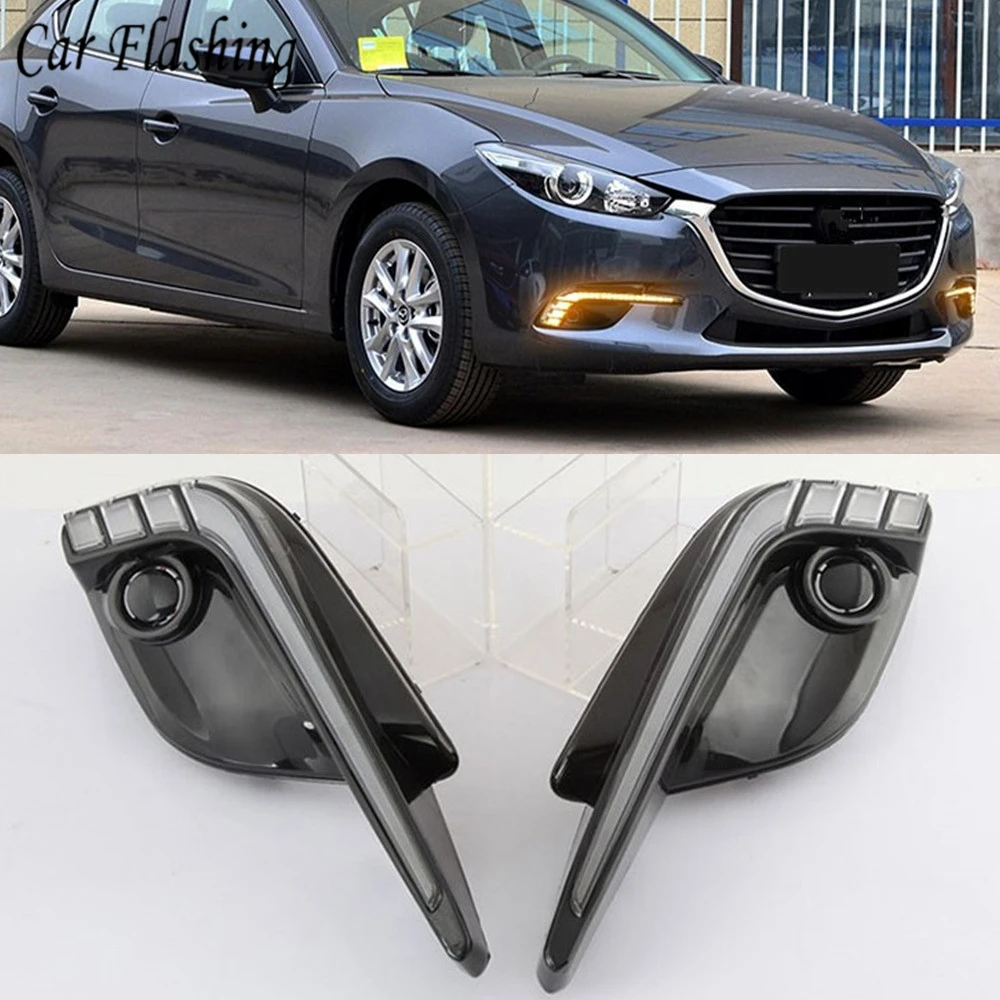 2PCS DRL Daytime Running Lights fog lamp cover headlight 12V Daylight With Turn Signal lamp For Mazda 3 Mazda3 Axela 2017 2018
2PCS DRL Daytime Running Lights fog lamp cover headlight 12V Daylight With Turn Signal lamp For Mazda 3 Mazda3 Axela 2017 2018