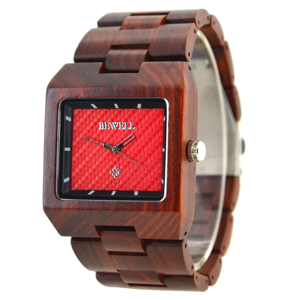 BEWELL Luxury Brand Man's Sandalwood Watches Japan Quartz Movement Rectangle Watch for relogio masculino Gift with Box 016A
BEWELL Luxury Brand Man's Sandalwood Watches Japan Quartz Movement Rectangle Watch for relogio masculino Gift with Box 016A