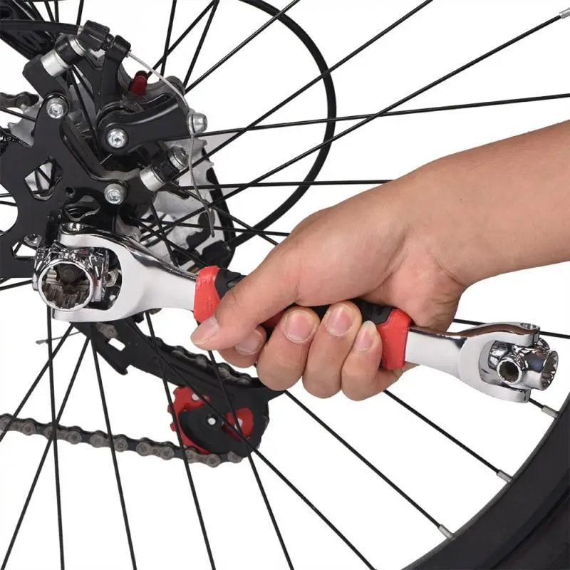 Multi-functional Wrench 360 Degree Rotation Stainless Steel 48-in-1 Wrench Works with Spline Bolts Bicycle Repair Tool
Multi-functional Wrench 360 Degree Rotation Stainless Steel 48-in-1 Wrench Works with Spline Bolts Bicycle Repair Tool