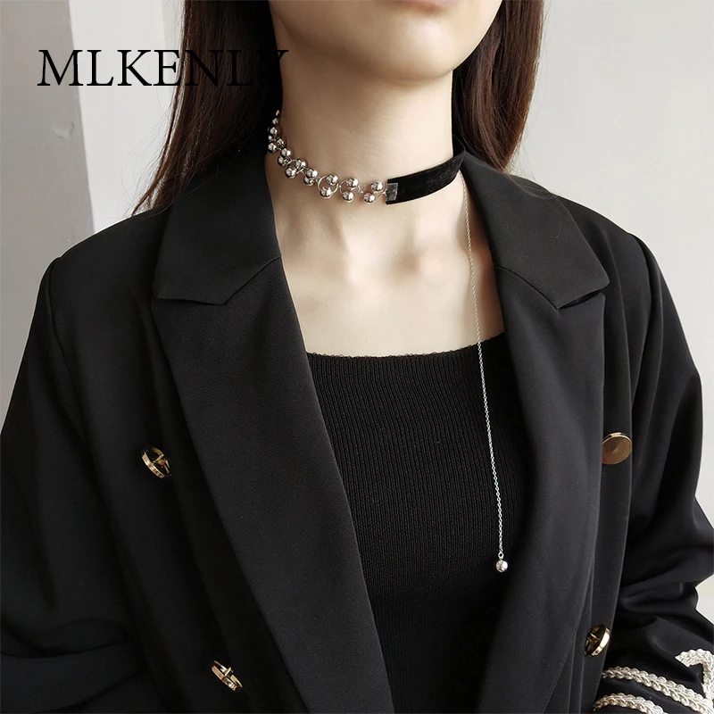 925 Sterling Silver Chokers Necklace Black Leather Rope Beads Chain Chocker Vintage Jewelry for women Collie Jewelry Accessories
925 Sterling Silver Chokers Necklace Black Leather Rope Beads Chain Chocker Vintage Jewelry for women Collie Jewelry Accessories