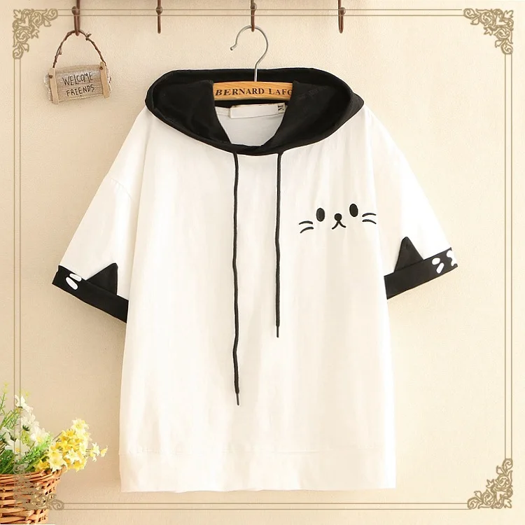 Mori girl 2019 summer new cat beard embroidery short-sleeved T-shirt cute hoodie tee top 6619040109
Mori girl 2019 summer new cat beard embroidery short-sleeved T-shirt cute hoodie tee top 6619040109