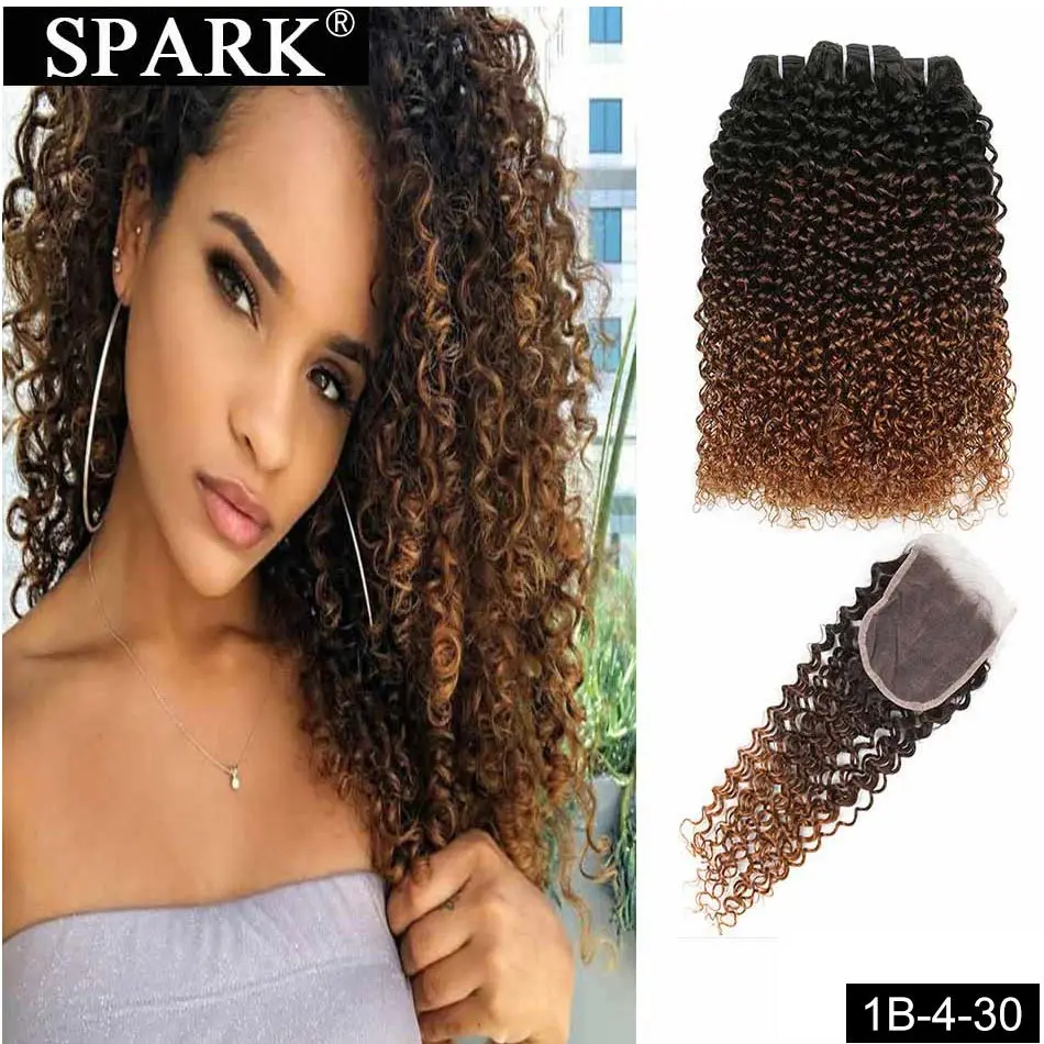 Ombre SPARK Brazilian Human Hair Weave Bundles With Closure Afro Kinky Curly Hair With Closure Medium Ratio Remy Human Hair HTB1pI4dbwFY.1VjSZFnq6AFHXXaz HTB1pI4dbwFY.1VjSZFnq6AFHXXaz Ombre SPARK Brazilian Human Hair Weave Bundles With Closure Afro Kinky Curly Hair With Closure Medium Ratio Remy Human Hair