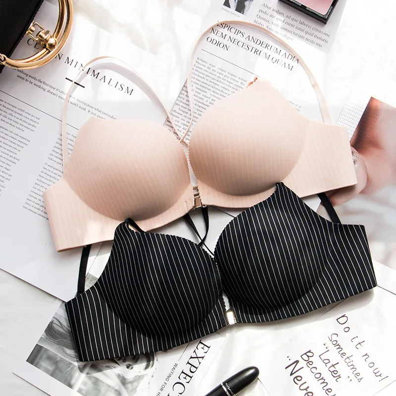 Roseheart Female Women Fashion Black Skin Striped Wireless Front Closure Bras Push Up Wire Free Lace Cross Back One-Piece Bras
Roseheart Female Women Fashion Black Skin Striped Wireless Front Closure Bras Push Up Wire Free Lace Cross Back One-Piece Bras