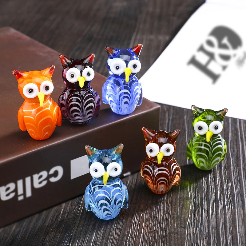 H&D Set of 6,Handmade Cute Owl Murano Art Glass Blown Mini Bird Animal Figurines Home Office Desktop Ornament Decoration Gifts
H&D Set of 6,Handmade Cute Owl Murano Art Glass Blown Mini Bird Animal Figurines Home Office Desktop Ornament Decoration Gifts