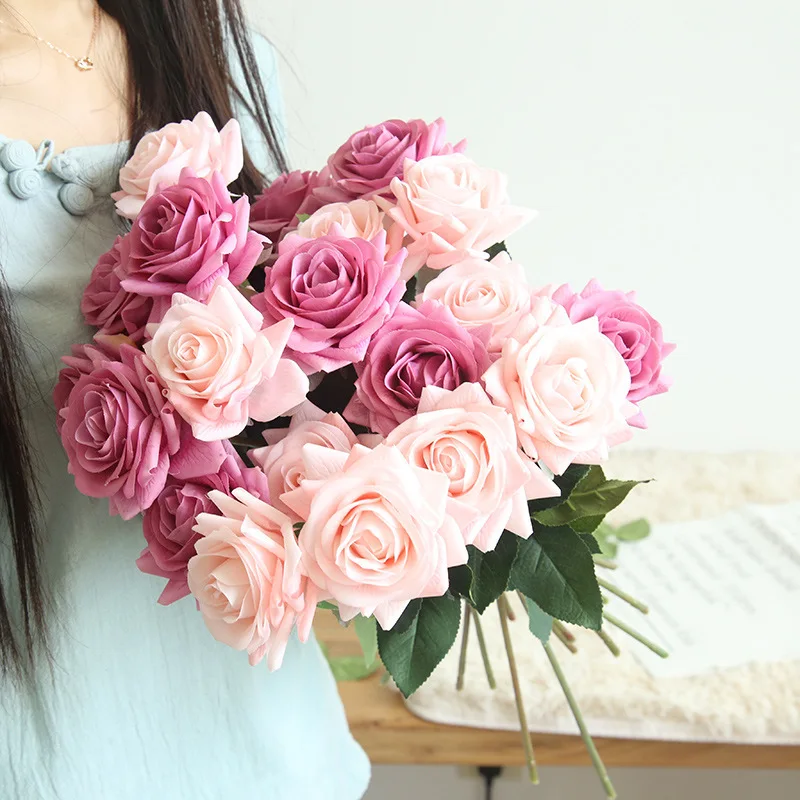 Real Touch Artificial Latex Flowers Pink Royal Rose Silk Flores Garden Decoration Wedding Bouquet Party Fake Flowers 1 Big Head
Real Touch Artificial Latex Flowers Pink Royal Rose Silk Flores Garden Decoration Wedding Bouquet Party Fake Flowers 1 Big Head