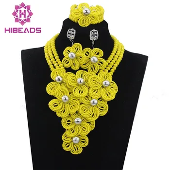 Wholesale Yellow African Jewelry Set Silver Bead Accessories Wedding Jewelry Set 2017 Crystal Flower Jewelry Free Shipping WD775
Wholesale Yellow African Jewelry Set Silver Bead Accessories Wedding Jewelry Set 2017 Crystal Flower Jewelry Free Shipping WD775
