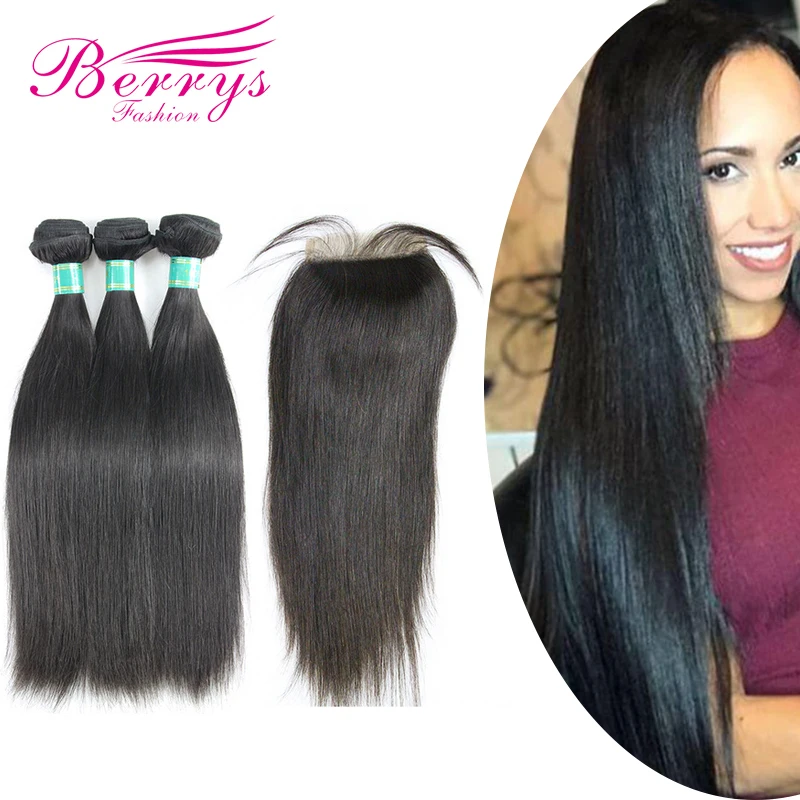 3 Bundles with Closure Brazilian Straight 10A Virgin Hair Weave Nature 1B 100% Human Hair Extension 10-28inch Free Shipping
3 Bundles with Closure Brazilian Straight 10A Virgin Hair Weave Nature 1B 100% Human Hair Extension 10-28inch Free Shipping