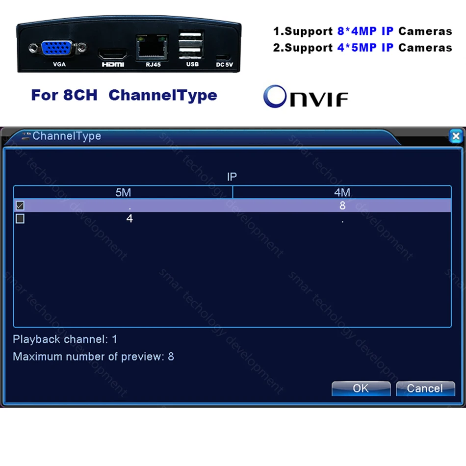 Smar Newest 4CH 8CH Super Mini NVR CCTV NVR Recorder for 5MP 4MP Onvif IP Camera,Cloud P2P,eSATATFUSB,Remote Control (2)