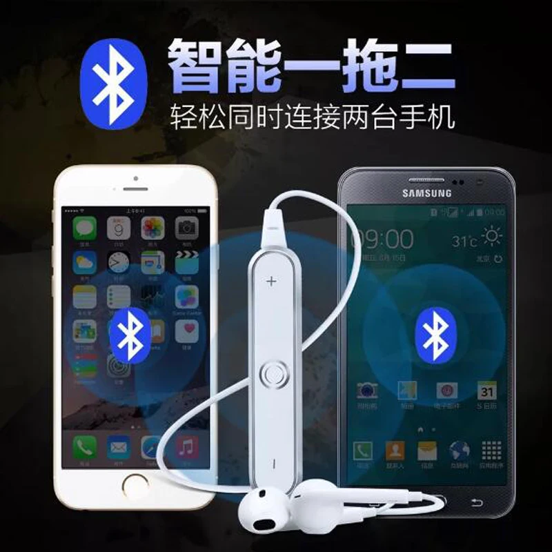 S6 Bluetooth Earphone Sport Wireless Headphone Headset Handsfree Earbuds with Mic for DJH DNET DOOGEE DOOV DORO E-TEN | Электроника