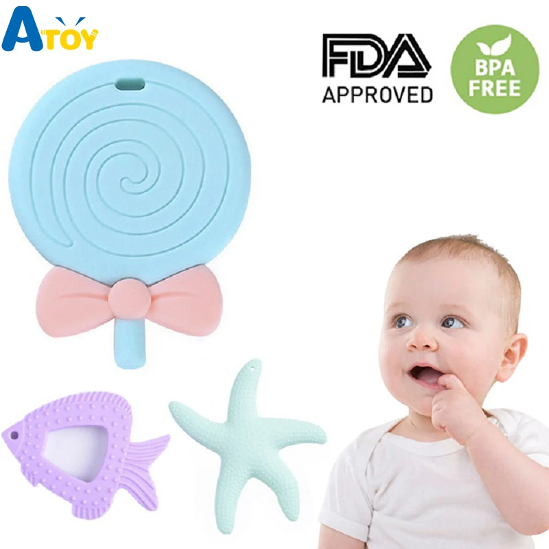 Safe Silicone Teether Baby Teether Toy Infant Chewing Tool Lollipop Starfish Ice Cream Teether Teethinh Necklace Baby Oral Care
Safe Silicone Teether Baby Teether Toy Infant Chewing Tool Lollipop Starfish Ice Cream Teether Teethinh Necklace Baby Oral Care