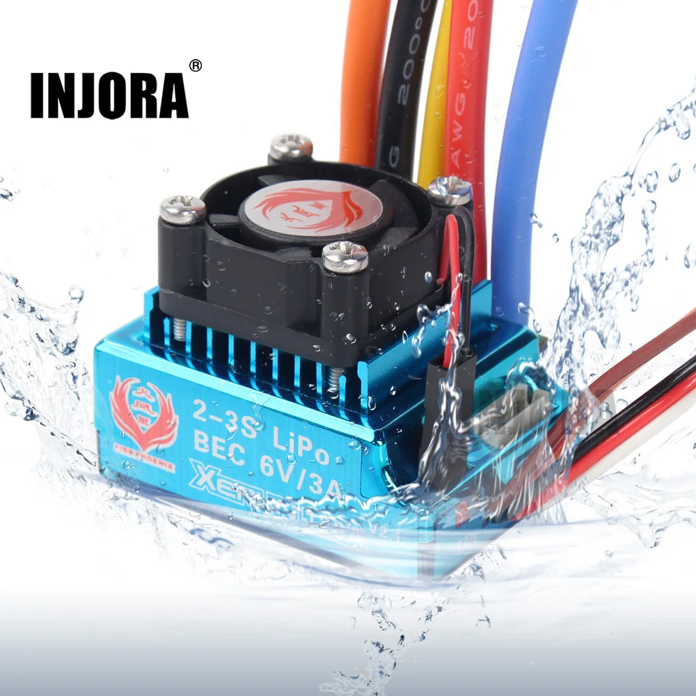 120A RC Car Waterproof Brushless ESC Speed Controller with BEC 6V/3A for 1/10 RC Crawler SCX10 90046 Traxxas TRX4
120A RC Car Waterproof Brushless ESC Speed Controller with BEC 6V/3A for 1/10 RC Crawler SCX10 90046 Traxxas TRX4