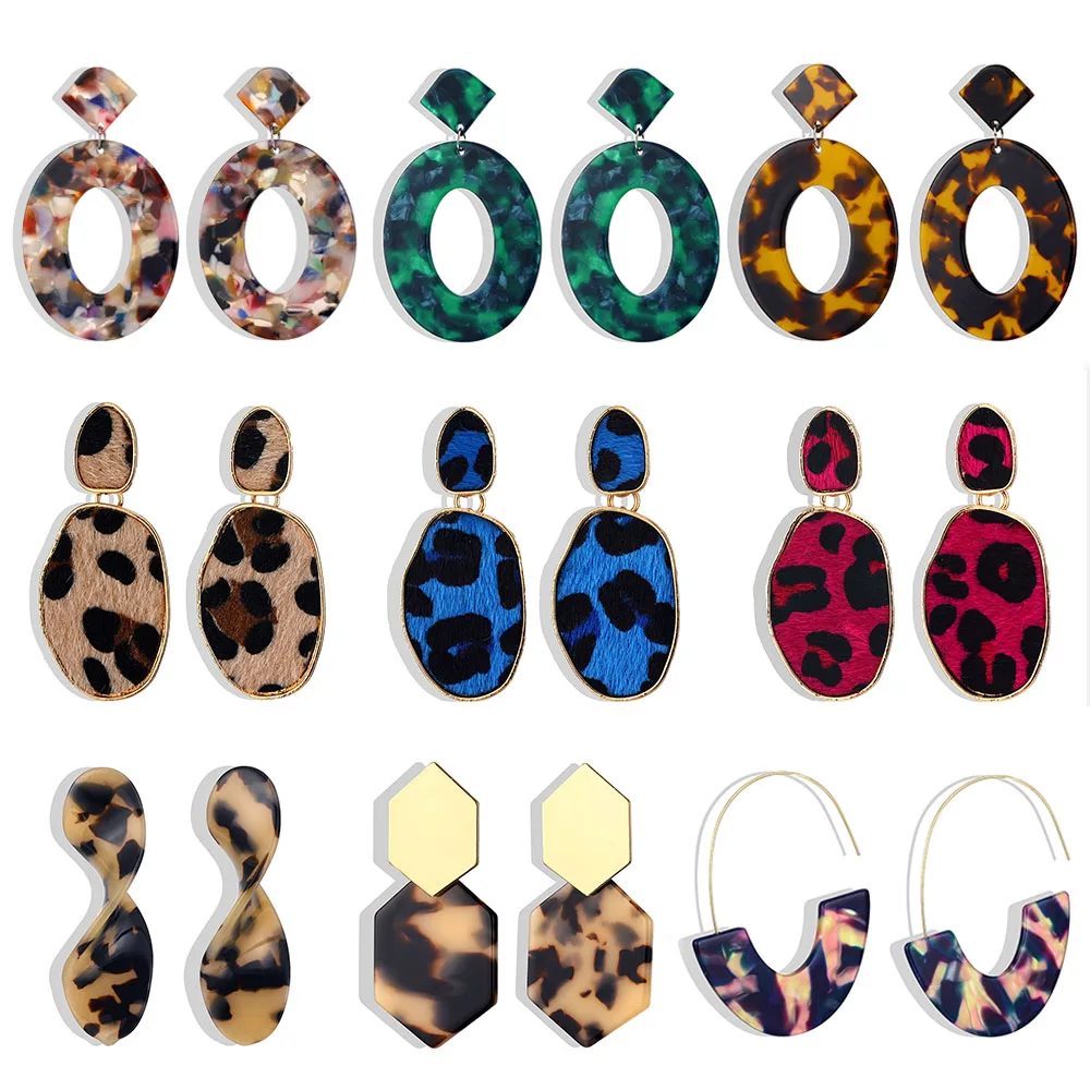 Fashion Acrylic Resin Geometric Drop Earring For Women Wedding Boho Leopard Print Elegant Dangle Earrings Statement Jewelry 2019
Fashion Acrylic Resin Geometric Drop Earring For Women Wedding Boho Leopard Print Elegant Dangle Earrings Statement Jewelry 2019