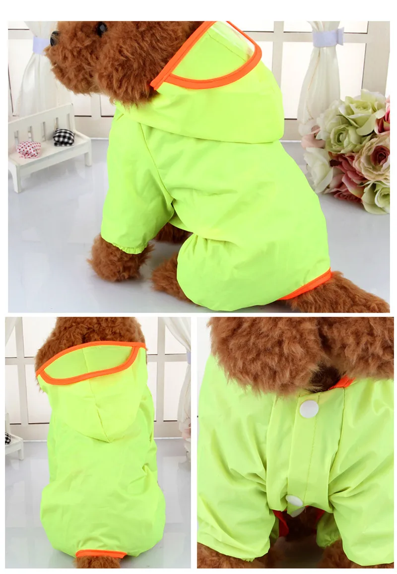 Pet Dogs Raincoat Waterproof Overalls Goods for Pets Poncho Rain Coat for Chihuahua Teddy Small Dogs16