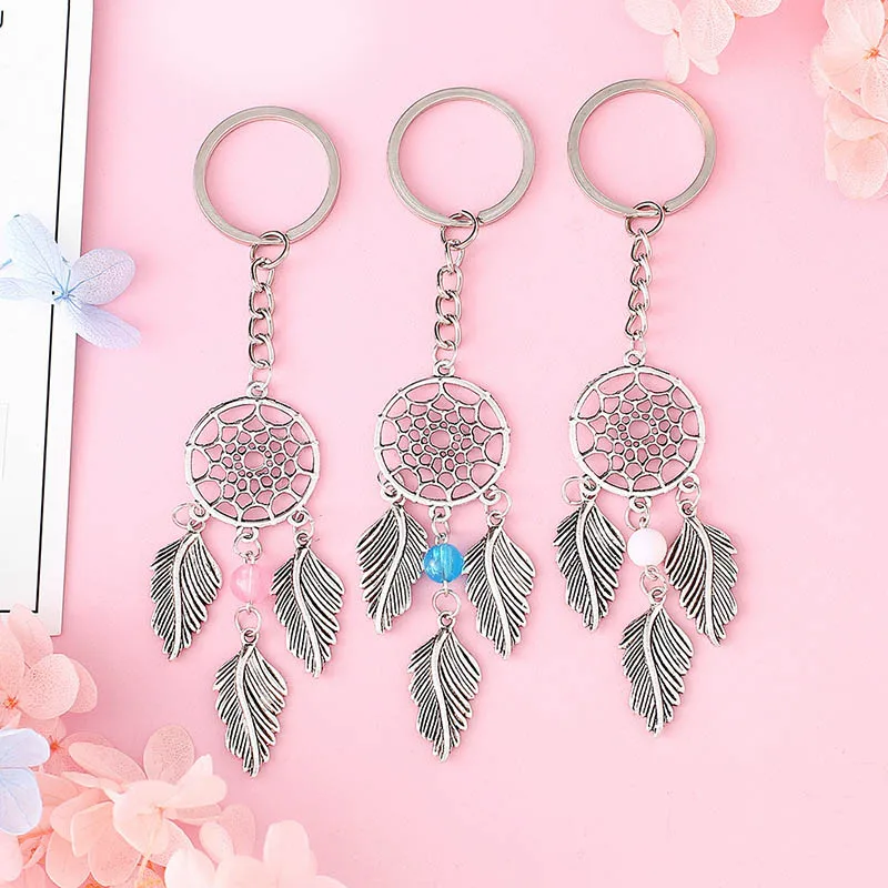 small dream cather Alloy small pure and fresh metal key chain leaf dream catcher net key chain bag pendant girl gift 
small dream cather Alloy small pure and fresh metal key chain leaf dream catcher net key chain bag pendant girl gift