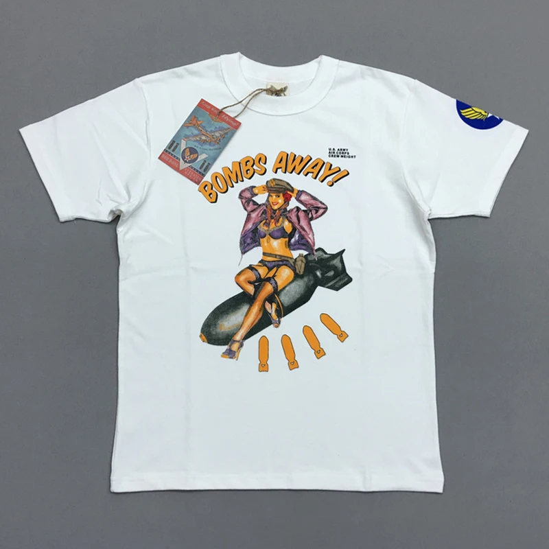 BOB DONG Men's Military Style T-Shirt BOMBS AWAY Print Tee Shirt Heavy Weight 300g Summer T Shirt US Army Tops O-Neck Tee
BOB DONG Men's Military Style T-Shirt BOMBS AWAY Print Tee Shirt Heavy Weight 300g Summer T Shirt US Army Tops O-Neck Tee