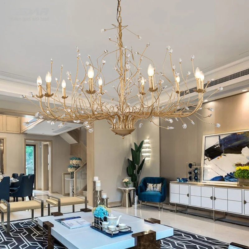 American minimalist hall chandelier creative bedroom European gold Iron Chandelier lighting flower petals
American minimalist hall chandelier creative bedroom European gold Iron Chandelier lighting flower petals