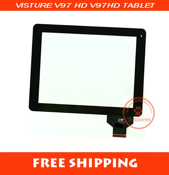

White/Black New Capacitive touch screen panel 9.7" VISTURE V97 HD V97HD TABLET Digitizer Glass Sensor replacement Free Shipping