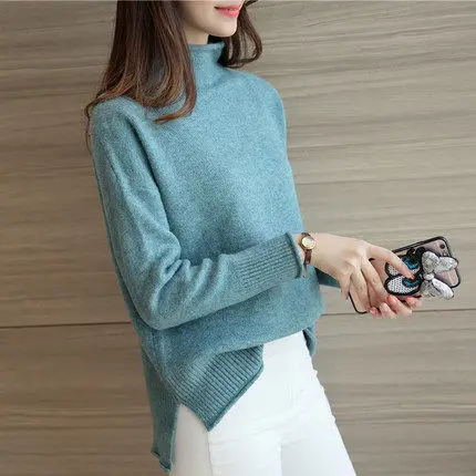 The new winter downneck Korean split ends before long after short drop shoulder loose sweater female backing thickening
The new winter downneck Korean split ends before long after short drop shoulder loose sweater female backing thickening