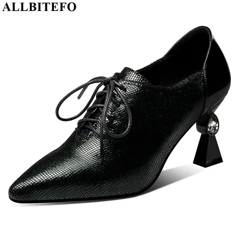 ALLBITEFO Two kinds of genuine leather women heels comfortable sexy high heel shoes spring autumn ladies fashion high heels
ALLBITEFO Two kinds of genuine leather women heels comfortable sexy high heel shoes spring autumn ladies fashion high heels