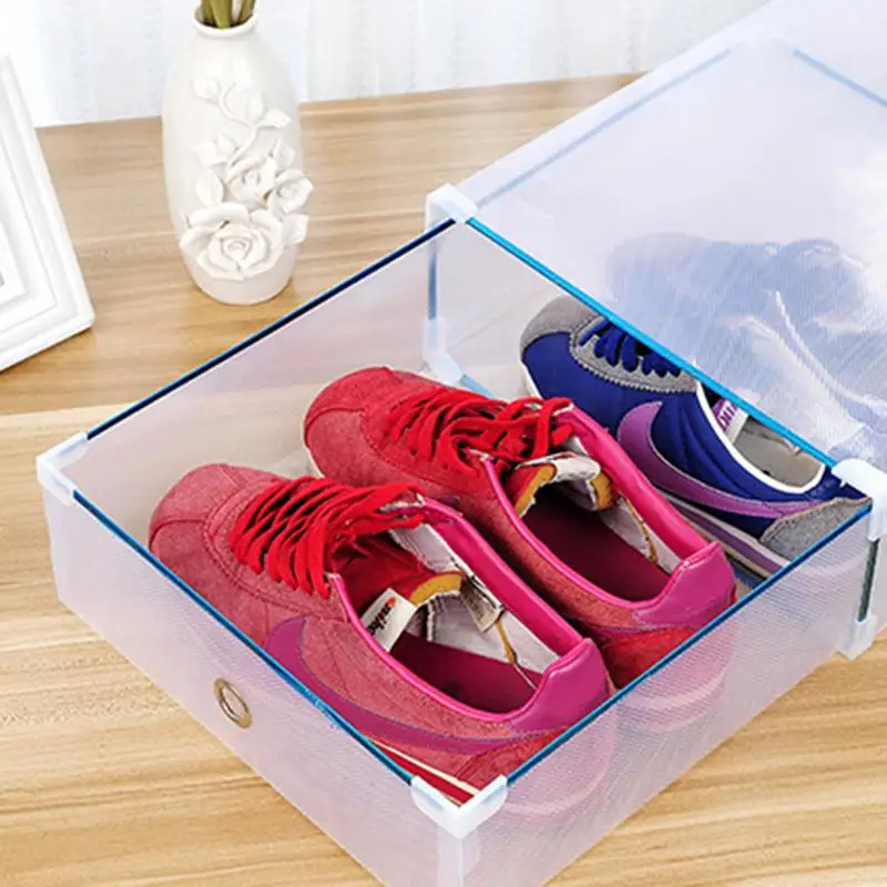Plastic Cover Shoe Box Transparent Clear Plastic Shoe Storage Boxes Foldable Shoes Case Holder Shoes Organizer
Plastic Cover Shoe Box Transparent Clear Plastic Shoe Storage Boxes Foldable Shoes Case Holder Shoes Organizer
