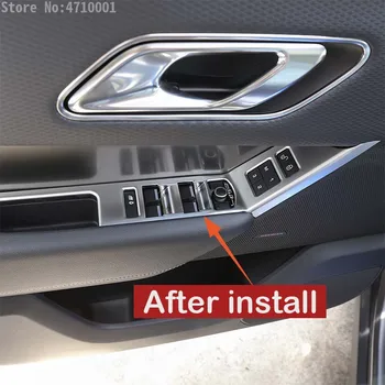 ABS Chrome Car Window Lift Switch Button Decoration Frame Trim 4pcs For Land Rover Range Rover Velar 2017
ABS Chrome Car Window Lift Switch Button Decoration Frame Trim 4pcs For Land Rover Range Rover Velar 2017