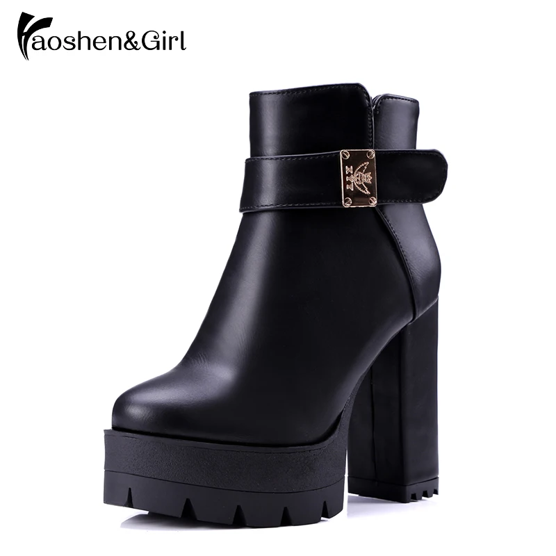 Haoshen&Girl Shoes Women Ankle Martin Riding Boots High Heels Winter Pu Leather Boots Buckle Zip Platform Shoes Botas Size 34-42
Haoshen&Girl Shoes Women Ankle Martin Riding Boots High Heels Winter Pu Leather Boots Buckle Zip Platform Shoes Botas Size 34-42