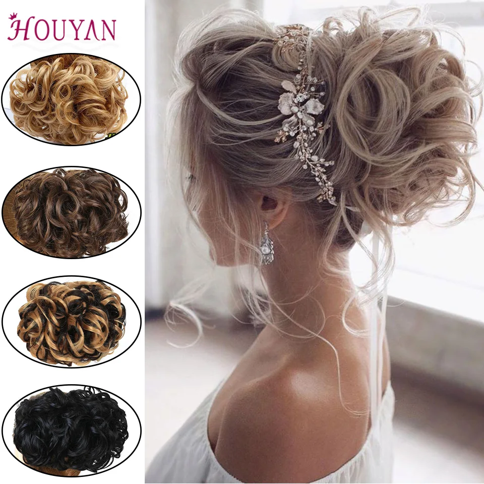 HOUYAN Fashion Women's Bun Short Synthetic Hair Big Bun Chignon Two Plastic Comb Clips In Hair Extension Hairpiece Accessories
HOUYAN Fashion Women's Bun Short Synthetic Hair Big Bun Chignon Two Plastic Comb Clips In Hair Extension Hairpiece Accessories
