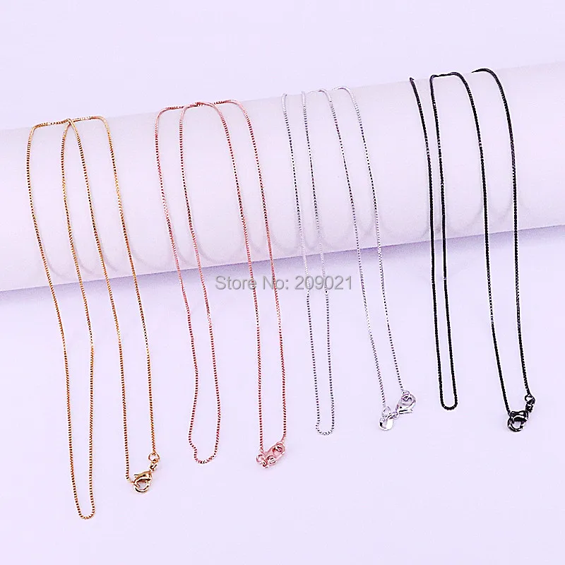 20Pcs Silver /Gold /Rose Gold /Black Color Necklace Chains With Lobster Clasps For Diy Jewelry Making
20Pcs Silver /Gold /Rose Gold /Black Color Necklace Chains With Lobster Clasps For Diy Jewelry Making