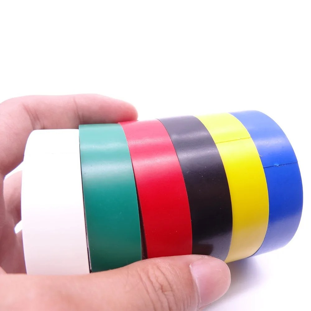 1pcs-lot-6-Color-High-Voltage-for-3M-Vinyl-Electrical-Tape-1500-Leaded-PVC-Electrical-Insulation (2)
