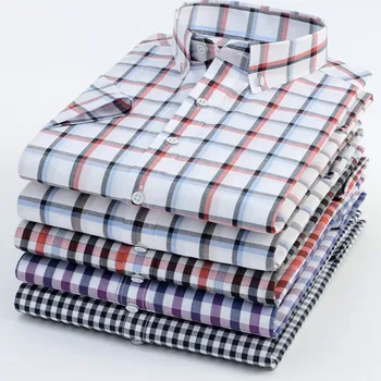 2019 New plaid shirt men's summer fashion business slim fit dress casual short sleeve shirt Camisas 15 color s-4xl
2019 New plaid shirt men's summer fashion business slim fit dress casual short sleeve shirt Camisas 15 color s-4xl