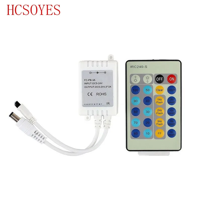 DC12V IR 24keys Led Dimmer Infrared remote control for single color 5050 3528 2835 led strip light tape
DC12V IR 24keys Led Dimmer Infrared remote control for single color 5050 3528 2835 led strip light tape