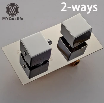 Chrome Brass 2-3 Ways Thermostatic Shower Mixer Valve Temperature Control Concealed Mixer Faucet Cartridges
Chrome Brass 2-3 Ways Thermostatic Shower Mixer Valve Temperature Control Concealed Mixer Faucet Cartridges