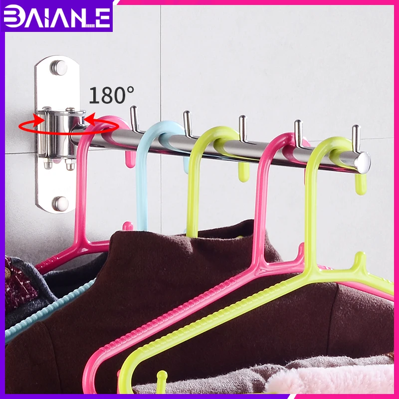 Coat Hook Rack Stainless Steel Robe Hook Wall Mounted 180 Degree Rotate Bathroom Hook for Towels Key Bag Clothes Hanger Creative
Coat Hook Rack Stainless Steel Robe Hook Wall Mounted 180 Degree Rotate Bathroom Hook for Towels Key Bag Clothes Hanger Creative