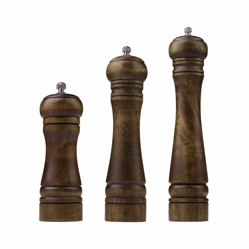 Handy Restaurant Salt Pepper Mil Useful Kitchen Tools Manual Solid Wood Circular Cone Mill with Adjustable Grinder 5" 8" 10"
Handy Restaurant Salt Pepper Mil Useful Kitchen Tools Manual Solid Wood Circular Cone Mill with Adjustable Grinder 5" 8" 10"