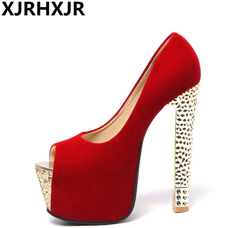 XJRHXJR 2019 Brand Shoes Woman 16CM High Heels Women Pumps Stiletto Thick Heel Women's Shoes Open Toe High Heels Shoes
XJRHXJR 2019 Brand Shoes Woman 16CM High Heels Women Pumps Stiletto Thick Heel Women's Shoes Open Toe High Heels Shoes