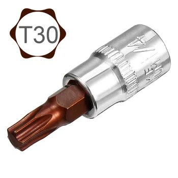 UXCELL 2Pcs 1/4-Inch Drive T30 Torx Bit Socket, S2 Steel for Tightening Nuts Bolts
UXCELL 2Pcs 1/4-Inch Drive T30 Torx Bit Socket, S2 Steel for Tightening Nuts Bolts