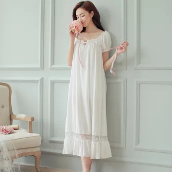 Hot Womens Long Sleeping Dress White Nightgown Short Sleeve Summer Nightdress Elegant Vintage Nightgowns Home Dress For Sleeping
Hot Womens Long Sleeping Dress White Nightgown Short Sleeve Summer Nightdress Elegant Vintage Nightgowns Home Dress For Sleeping