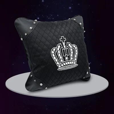 Car Seat Pillow Crown Embroidery Diamonds Auto Waist Pillow Universal Fashion Seat Cowhide Leather Waist Cushion 1 Piece
Car Seat Pillow Crown Embroidery Diamonds Auto Waist Pillow Universal Fashion Seat Cowhide Leather Waist Cushion 1 Piece