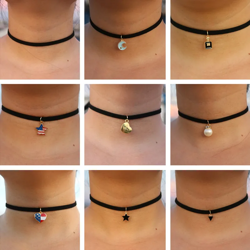 80's 90's Chokers Necklaces Women Black Velvet Simulated Pearl Geometic Collares Fashion Jewelry Gothic Handmade Bijoux 2018
80's 90's Chokers Necklaces Women Black Velvet Simulated Pearl Geometic Collares Fashion Jewelry Gothic Handmade Bijoux 2018