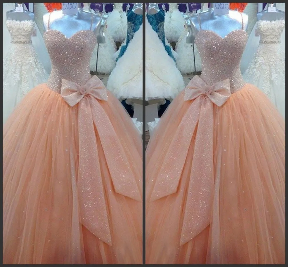 Роскошные платья Quinceanera 2020 с сердечком из органзы бантом и поясом длиной до пола