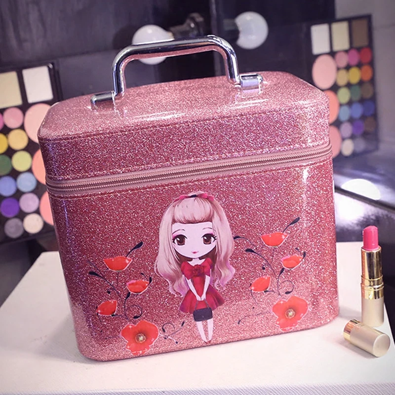 2019 Beauty Pattern Trunk Cosmetic Bag Good quality PU Women Make UP Bag Cartoon Cute Girls pochette maquillage Free Shipping
2019 Beauty Pattern Trunk Cosmetic Bag Good quality PU Women Make UP Bag Cartoon Cute Girls pochette maquillage Free Shipping