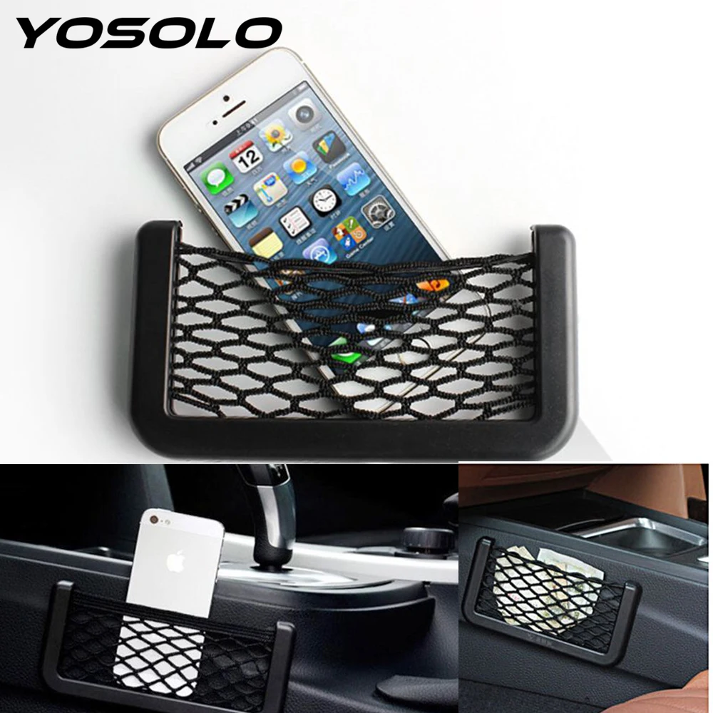 YOSOLO Car Organizer Seat Back Storage Bags Mesh Net Organizers Auto Phone IC Card Holder Pocket Pouch Car styling Accessories
YOSOLO Car Organizer Seat Back Storage Bags Mesh Net Organizers Auto Phone IC Card Holder Pocket Pouch Car styling Accessories